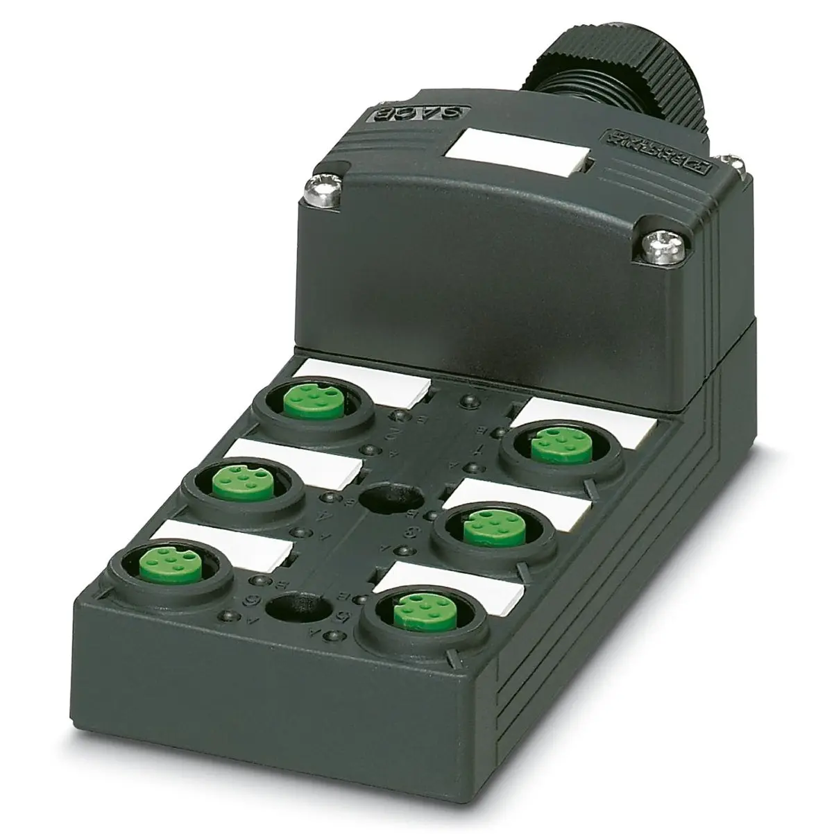 Phoenix Contact SACB Sensor-Box 6 Anschlüsse 4 Auslässe M12 Gerade
