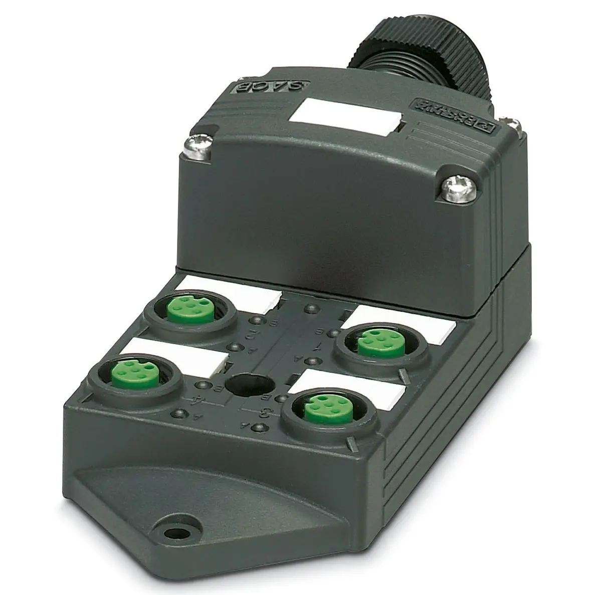 Produktfoto 1 von Phoenix Contact SACB Sensor-Box 4 Anschlüsse 5 Auslässe M12 Gerade