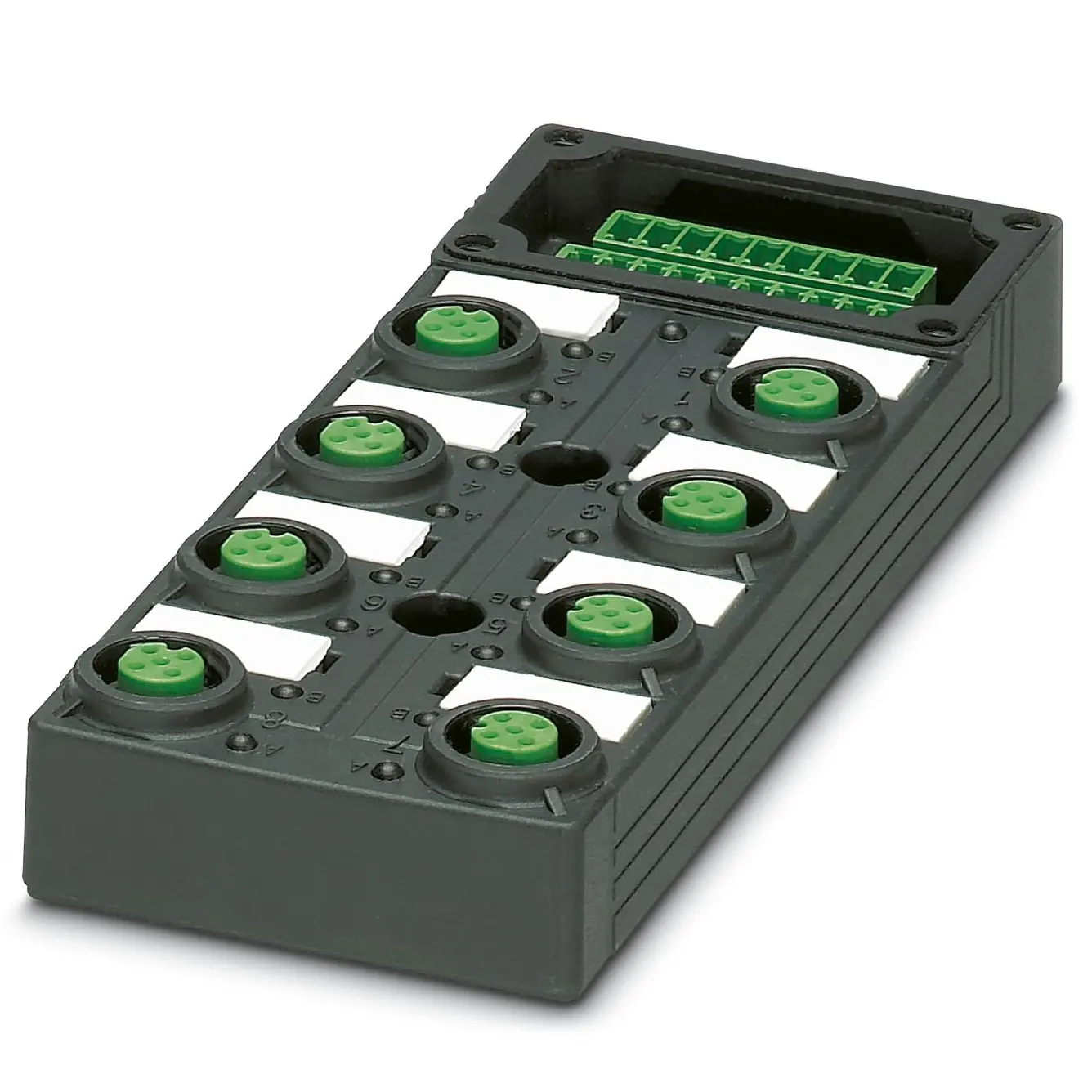 Phoenix Contact SACB Sensor-Box 8 Anschlüsse 5 Auslässe M12 Gerade