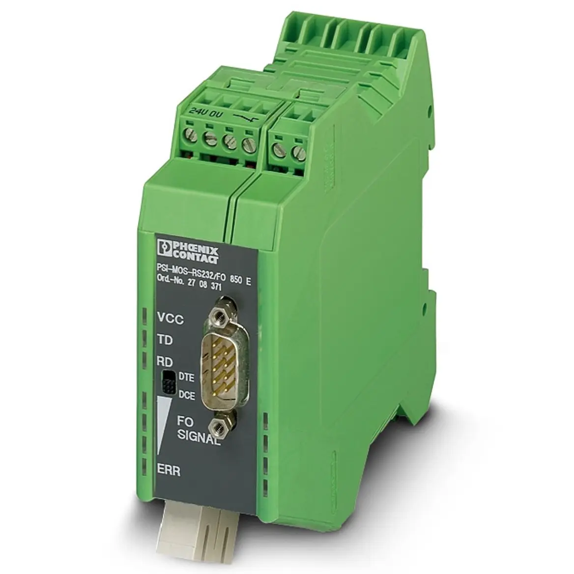 Produktfoto 1 von Phoenix Contact Serie PSI-MOS-RS232/FO1300 E Signalwandler 18/32 V dc, RS232 / Strom/Spannung DIN-Hutschiene, ATEX
