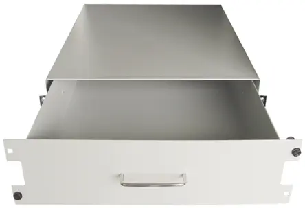 RS PRO 2 U Schublade, Stahl Grau 35kg Belüftet, 483 mm x 500 mm x 88 mm