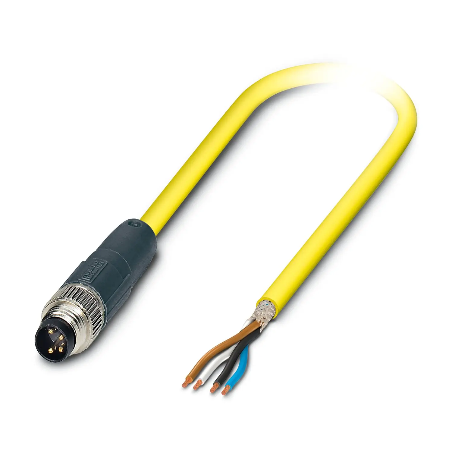 Produktfoto 1 von Phoenix Contact SAC, 4-polig konfektioniertes Sensorkabel, M8, Gerade Stecker 4 / Freies Kabelende, Länge 2 m