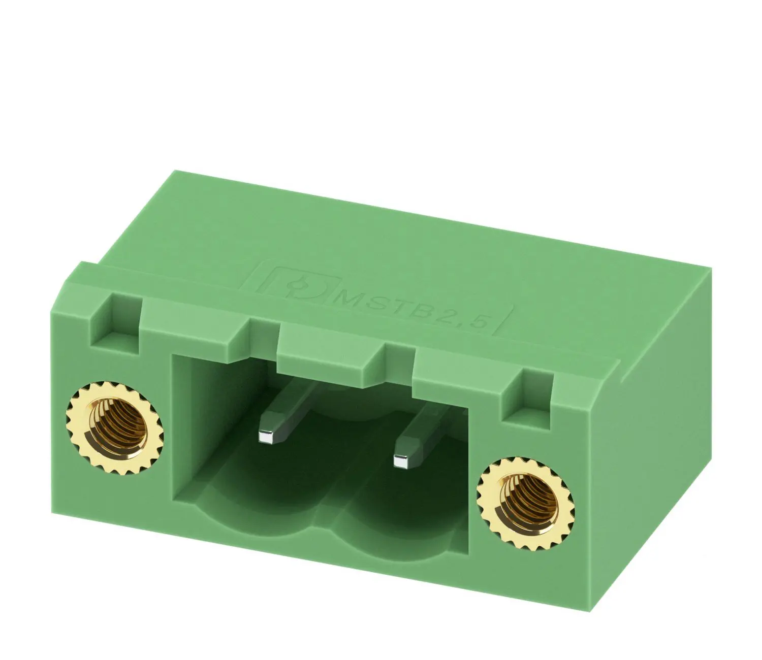 Produktfoto 1 von Phoenix Contact COMBICON MSTB Steckbarer Klemmenblock Header 2-Kontakte 5.08mm-Raster gewinkelt