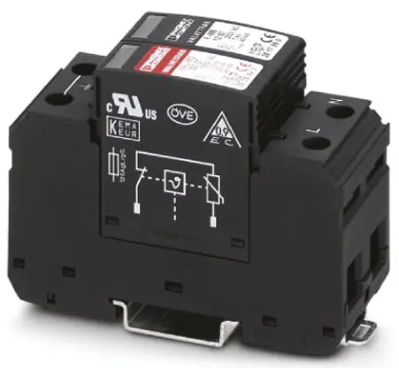 Produktfoto 1 von Phoenix VAL Überspannungsschutz Überspannungsableiter 40 kA 415V ac, DIN-Hutschiene, -40 °C→80 °C
