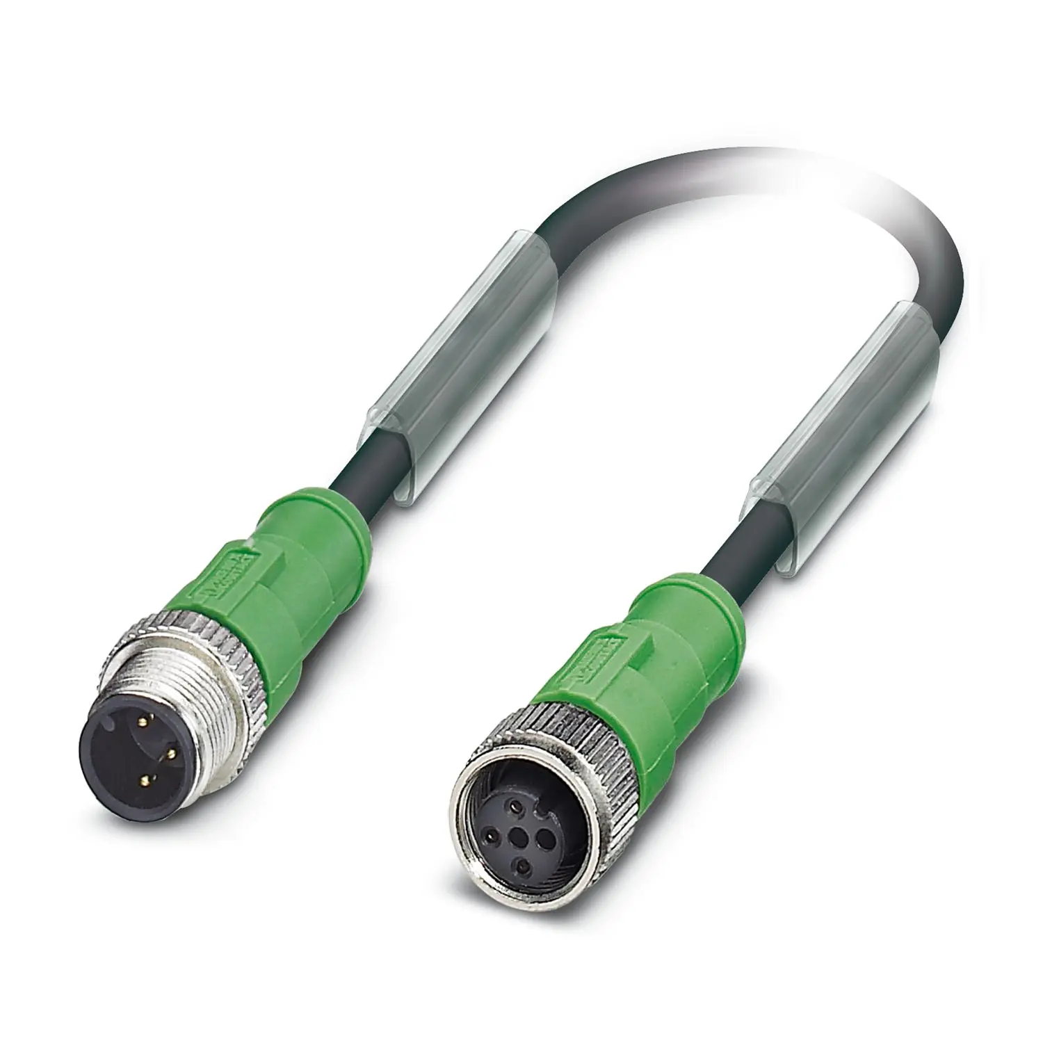 Produktfoto 1 von Phoenix Contact SAC-3P-M12MS/0.6-PUR/M12FS, 3-polig Sensor-Betätigungselementkabel, M12, Gerade Buchse 3 / M12, Gerade