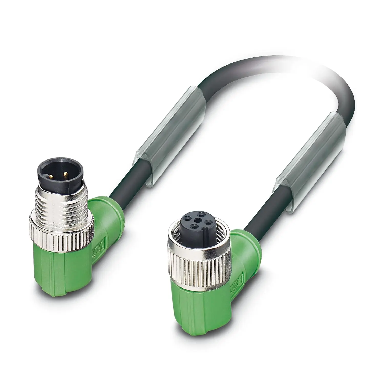 Phoenix Contact SAC-4P-M12MR/0.6-PUR/M12FR, 4-polig Sensor-Betätigungselementkabel, M12, Rechtwinklig Buchse 4 / M12