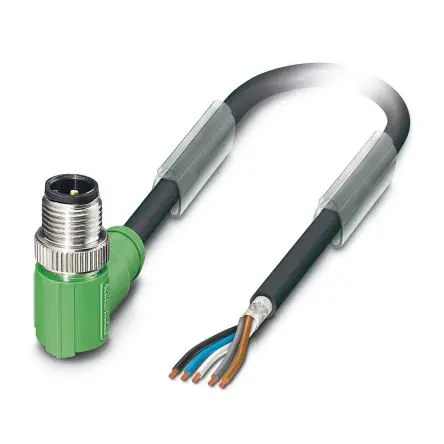 Phoenix Contact SAC-5P, 5-polig Sensor-Betätigungselementkabel, Rechtwinklig Stecker 5 / Nicht abgeschlossen Nicht