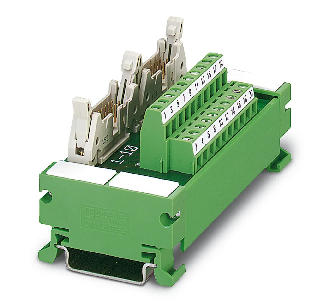 Produktfoto 1 von Phoenix Contact Schnittstellenmodul FLK, Stecker, 28-polig, 60 V dc, 50 V ac, DIN-Hutschiene 1A
