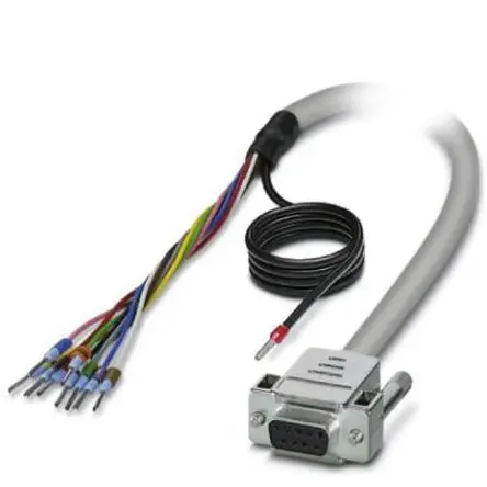 Produktfoto 1 von Phoenix Contact CABLE-D- 9SUB/F/OE/0.25/S/1.0M Serielles Kabel / D-Sub, 9-polig Buchse / Freies Ende Buchse, 1 m