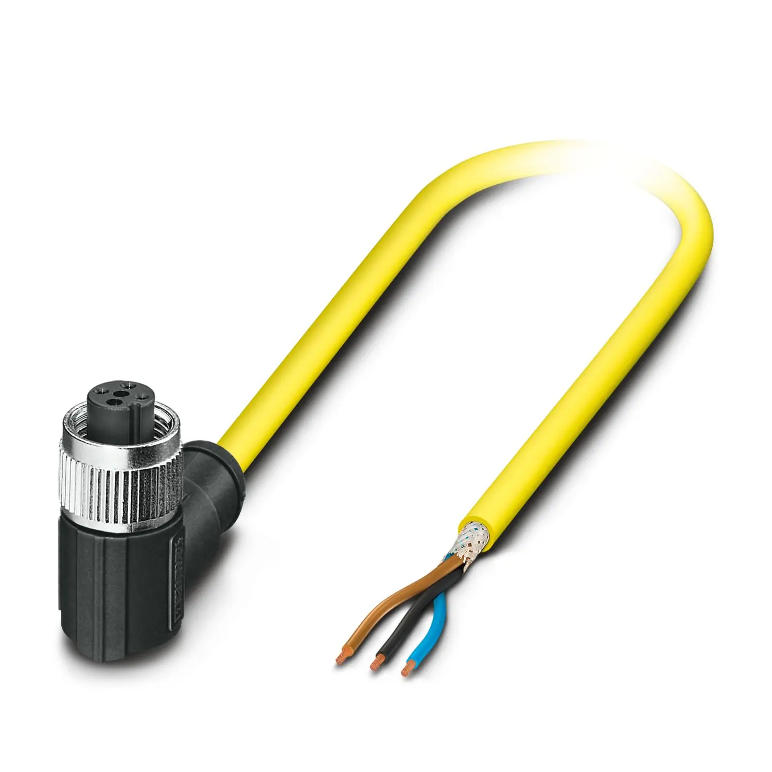 Produktfoto 1 von Phoenix Contact SAC, 3-polig Sensor-Betätigungselementkabel, Gerade 3 / M12 Buchse, Länge 2 m