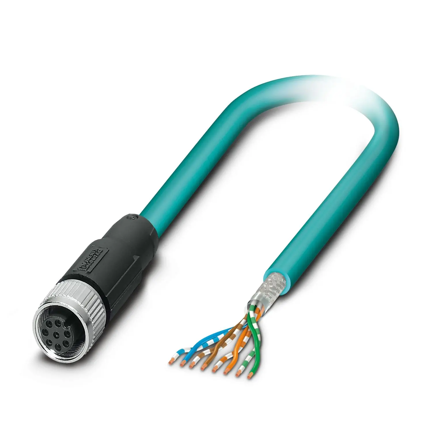 Produktfoto 1 von Phoenix Contact NBC- 10.0-94B/FS SCO US Cat.5 Ethernet-Kabel, 10 m, Blau 2 Abgeschirmt, Aussen ø 6.4 mm Außen-ø ,