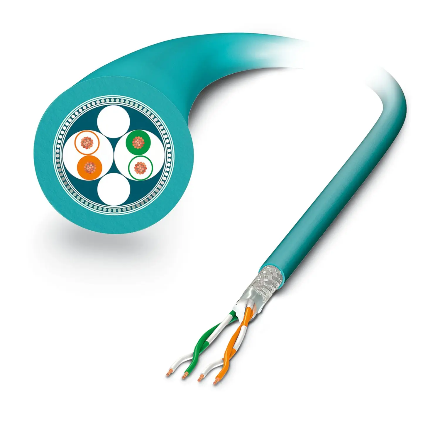 Produktfoto 1 von Phoenix Contact VS-OE-OE-93E-100.0 Cat.5 Ethernet-Kabel, 100 m, Blau 2 Abgeschirmt, Aussen ø 6.4 mm Außen-ø ,