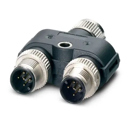 Produktfoto 1 von Phoenix Contact, Gerade SAC-5PY-F/2XM VP SH Rundsteckverbinder Adapter 5 M12, IP67, IP65 Buchse 5 M12 Stecker