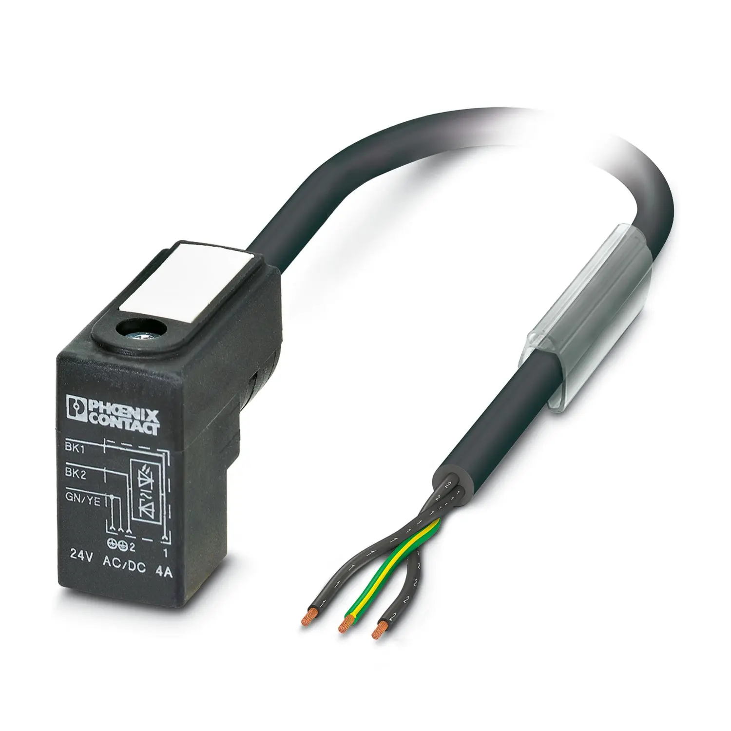 Phoenix Contact SAC-3P-10.0-PUR/C-1L-Z, 3-polig Sensor-Betätigungselementkabel, DIN 43650 Form C Buchse 3 / Nicht