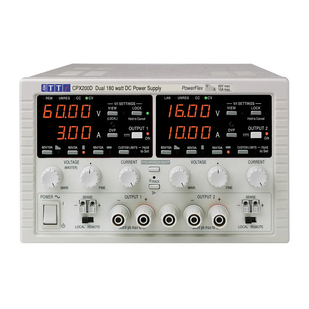 Produktfoto 1 von Aim-TTi CPX200D 2-Kanal Digital Labornetzgerät 360W, 0 → 60V / 0 → 10A