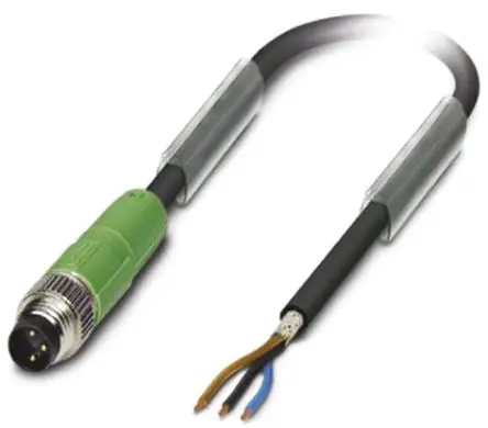 Produktfoto 1 von Phoenix Contact SAC-3P-M 8MS/ 1.5-PUR SH, 3-polig Sensor-Betätigungselementkabel, M8 Stecker 3 / Nicht abgeschlossen,