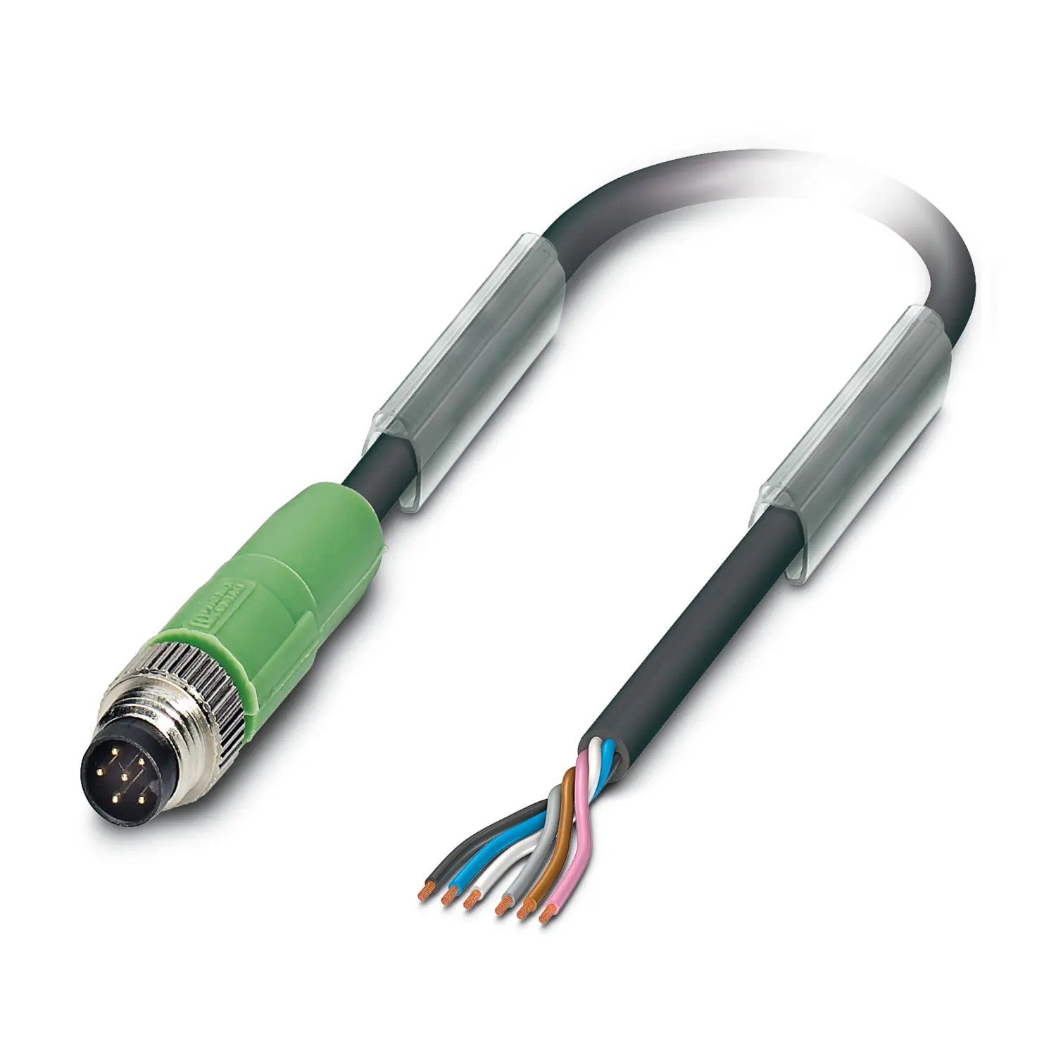 Produktfoto 1 von Phoenix Contact SAC-6P, 6-polig Sensor-Betätigungselementkabel, M8 Stecker 6 / Nicht abgeschlossen, Länge 5 m