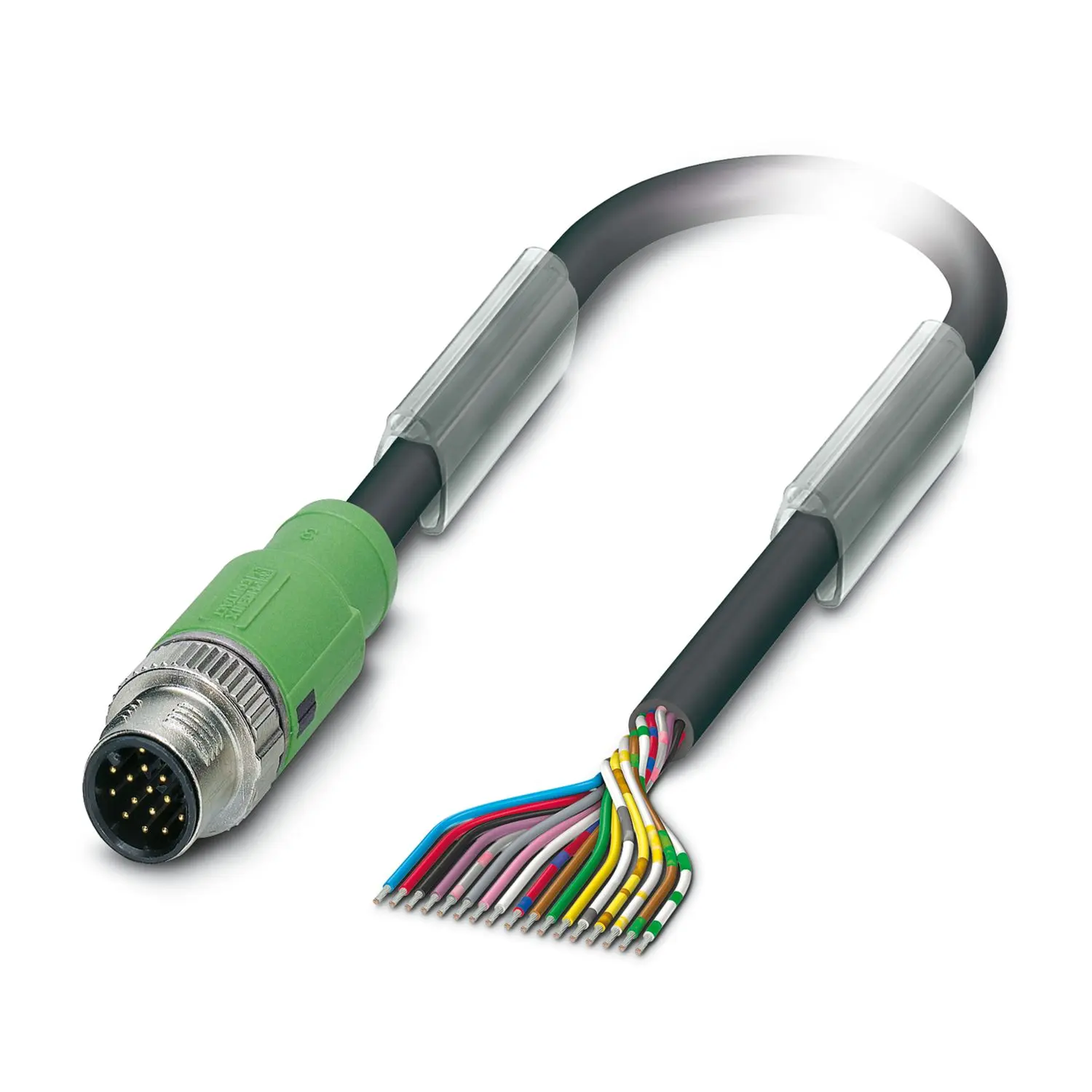 Phoenix Contact SAC-17P-MS/ 3.0-PVC SCO, 17-polig Sensor-Betätigungselementkabel, Gerade Stecker 17 / Freies Ende Nicht