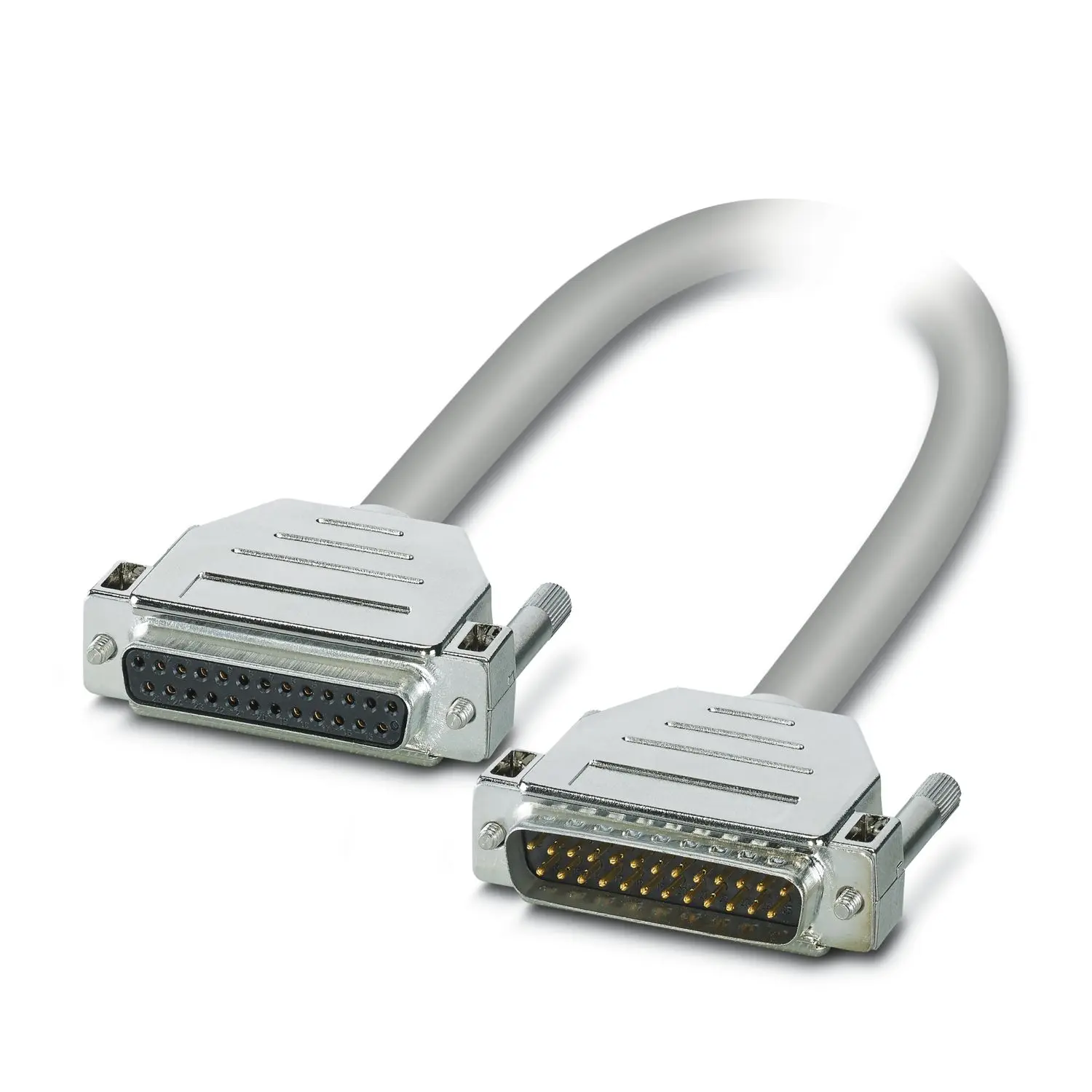 Phoenix Contact 230 Serielles Kabel / DB25-Stecker Buchse / DB25-Stecker Stecker, 1 m Halbsteifes Polyvinylchlorid,