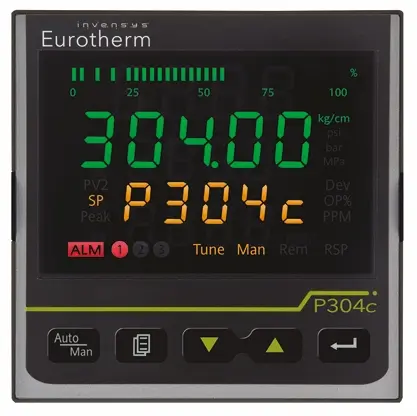 Produktfoto 1 von Eurotherm Piccolo P304 Massedruckregler Panel 2, 3 x Analog Ausgang 230V ac/dc PID-Controller