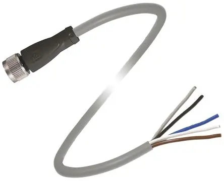 Produktfoto 1 von Pepperl + Fuchs V15-G-5M-PUR, 5-polig Sensor-Betätigungselementkabel, Gerade Buchse / Nicht abgeschlossen, Länge 5 m
