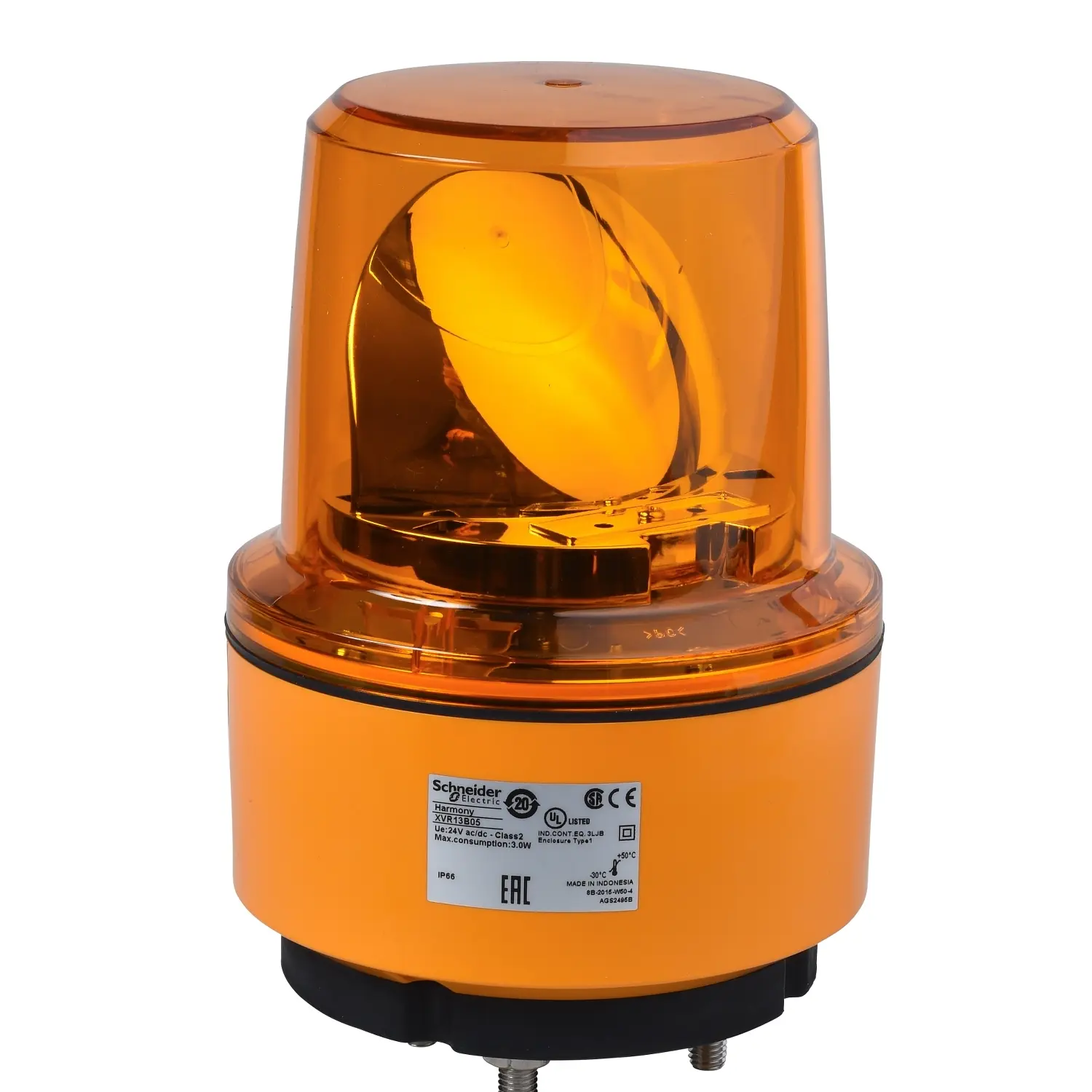 Produktfoto 1 von Schneider Electric Harmony XVR LED Rundum Signalleuchte Orange, 24 V dc, Ø 130mm