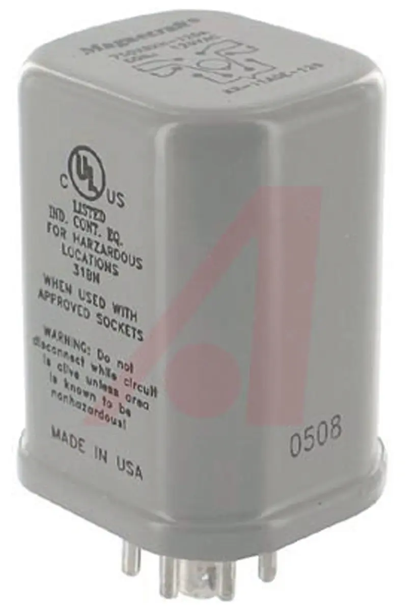 Produktfoto 1 von Schneider Electric 120V ac Spule 2-poliger Wechsler Steckrelais 12A 1700Ω 1.2W Monostabiles Relais