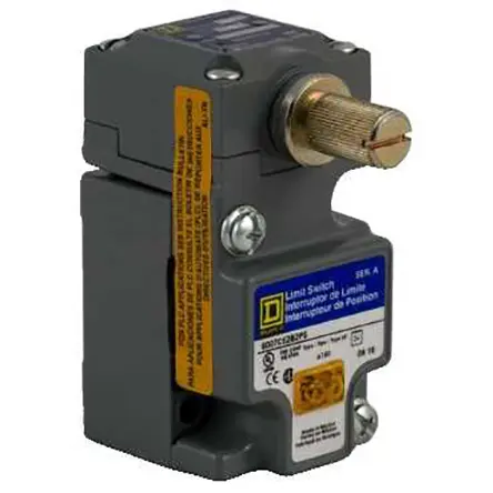Produktfoto 1 von Telemecanique Sensors 9007 Endschalter, Drehkopf 1 Schließer/1 Öffner, IP67, Zinkdruckguss 600V ac 10A