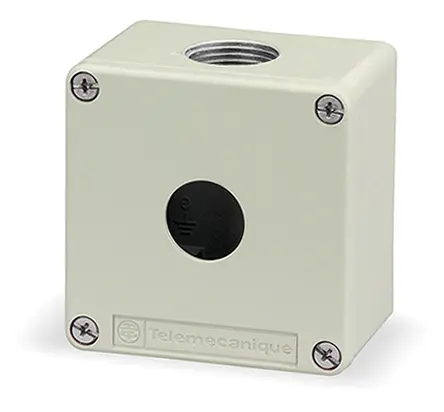 Produktfoto 1 von Schneider Electric Harmony XAP Steuerstation-Gehäuse, 1 x Ø 22 mm, Grau, Zinklegierung, IP65
