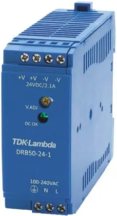 Produktfoto 1 von TDK-Lambda DRB DIN-Schienen Netzteil Schaltnetzteil 264V ac AC / 1.05 A 52.8V dc DC 50 W
