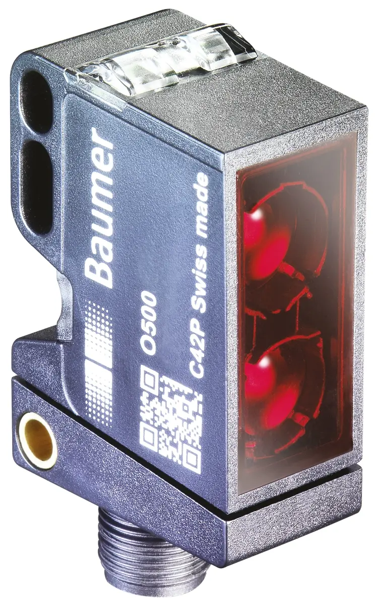 Produktfoto 1 von Baumer O500 Kubisch Optischer Sensor, Hintergrundunterdrückung, Bereich 30 mm → 600 mm, Gegentakt Ausgang,