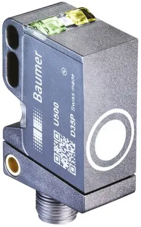 Produktfoto 1 von Baumer U500.PA0 M12 Ultraschall-Näherungssensor, Kubisch 1000 mm / 100mA Push-Pull, IP67 30 V dc