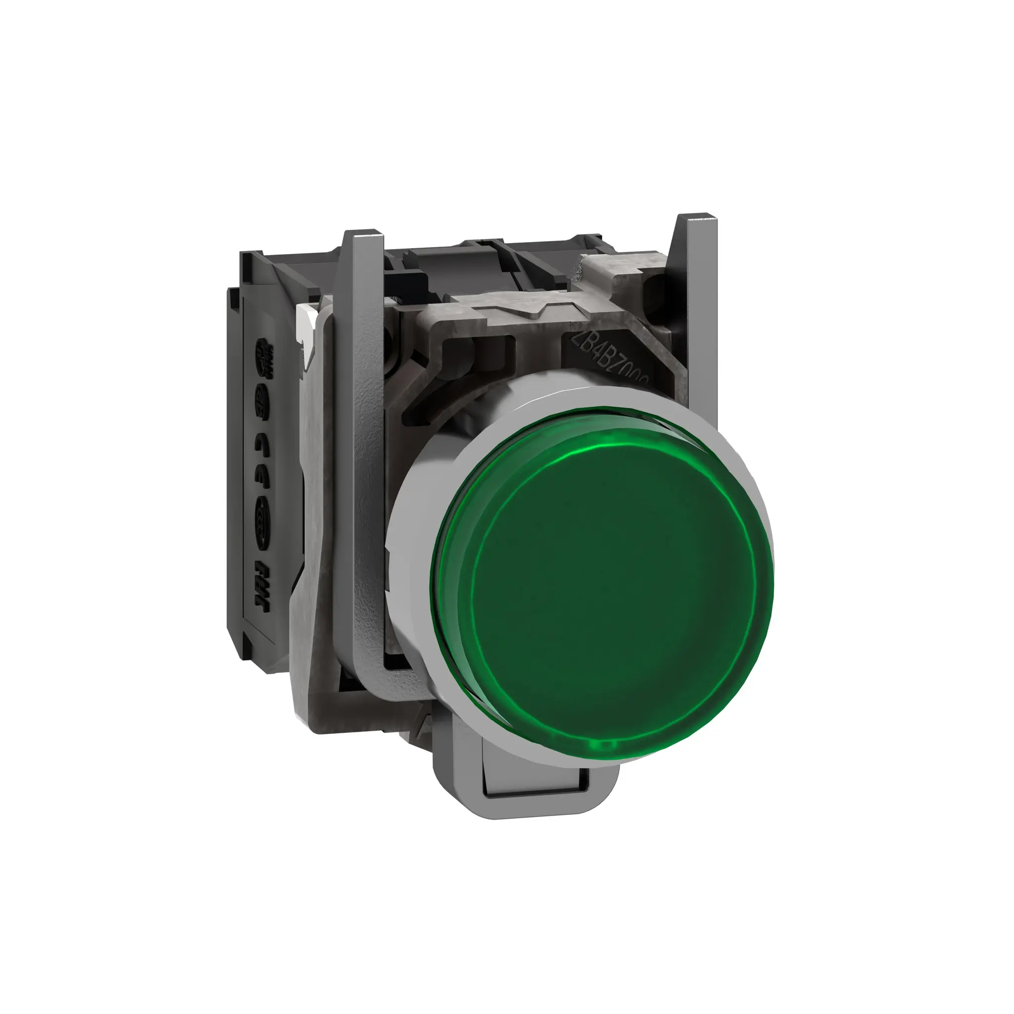 Produktfoto 1 von Schneider Electric Harmony XB4 Druckschalter Grün Beleuchtet Federrückstellung Panel Ø 22 mm, 1-poliger Umschalter / 10