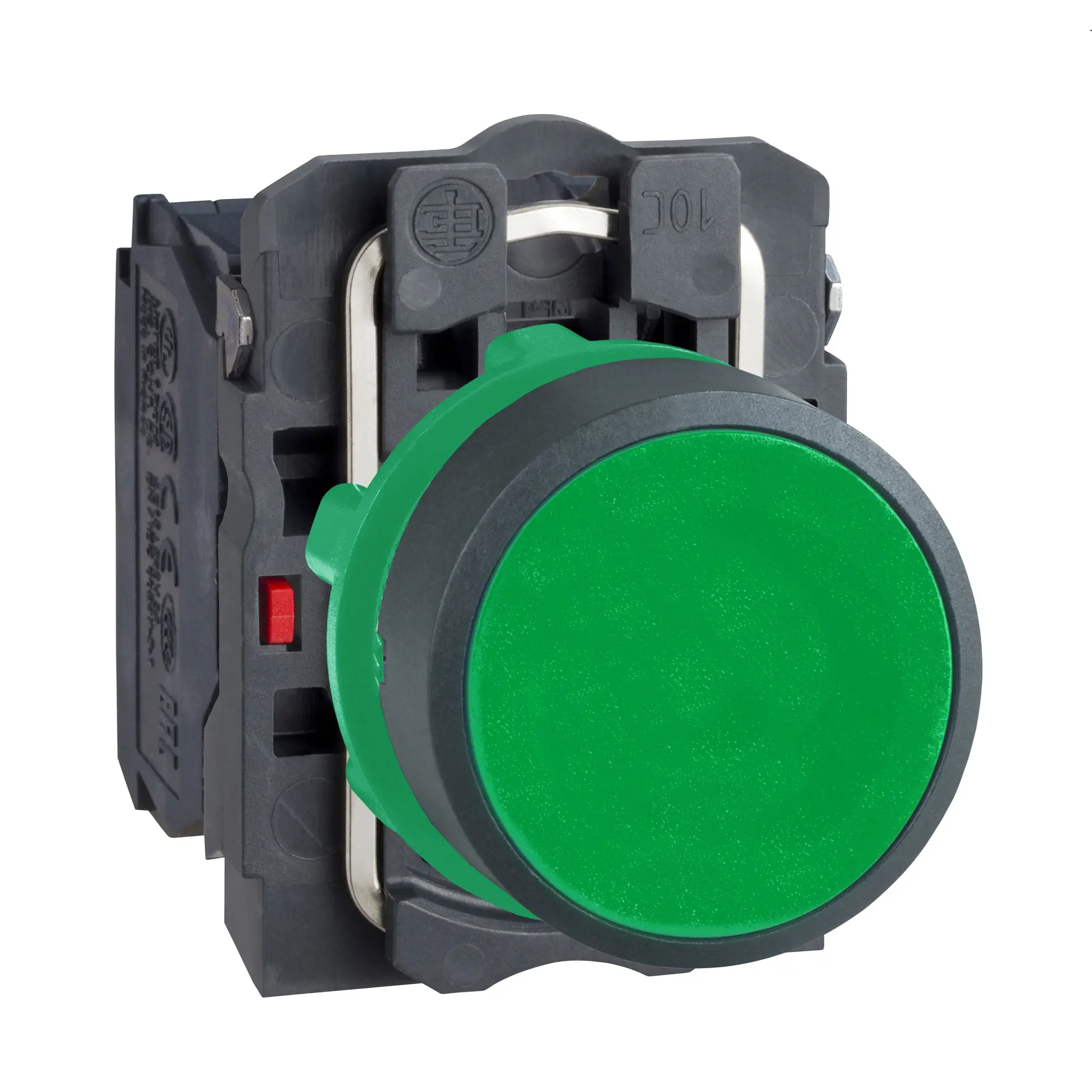Produktfoto 1 von Schneider Electric Harmony Druckschalter Grün Federrückstellung Panel Ø 22 mm, 1-poliger Umschalter / 10A