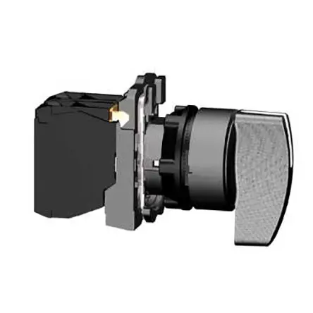Produktfoto 1 von Schneider Electric Harmony Wahlschalter 3-Stufen Griff, Federrückstellung IP69, IP67, 2 Schließer Wurfwinkel 45 °