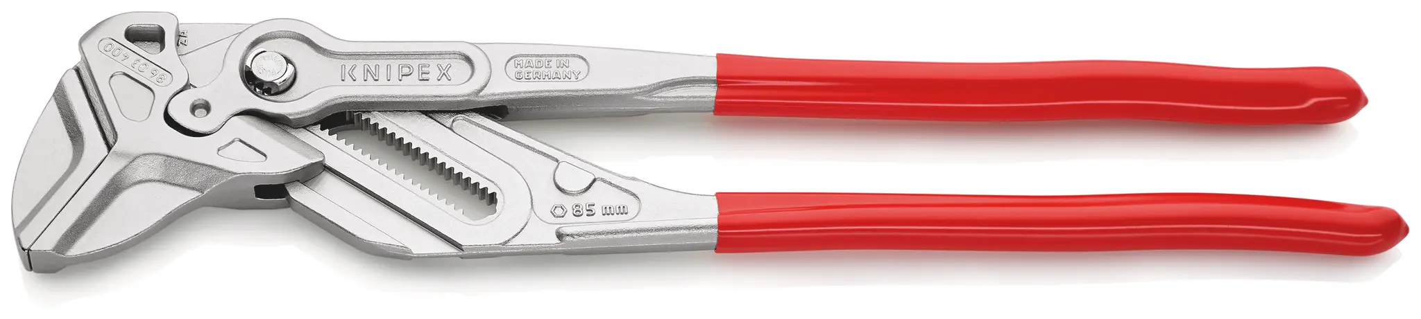 Produktfoto 1 von Knipex 86 03 Zangenschlüssel / Backen 85mm Glatt 400 mm