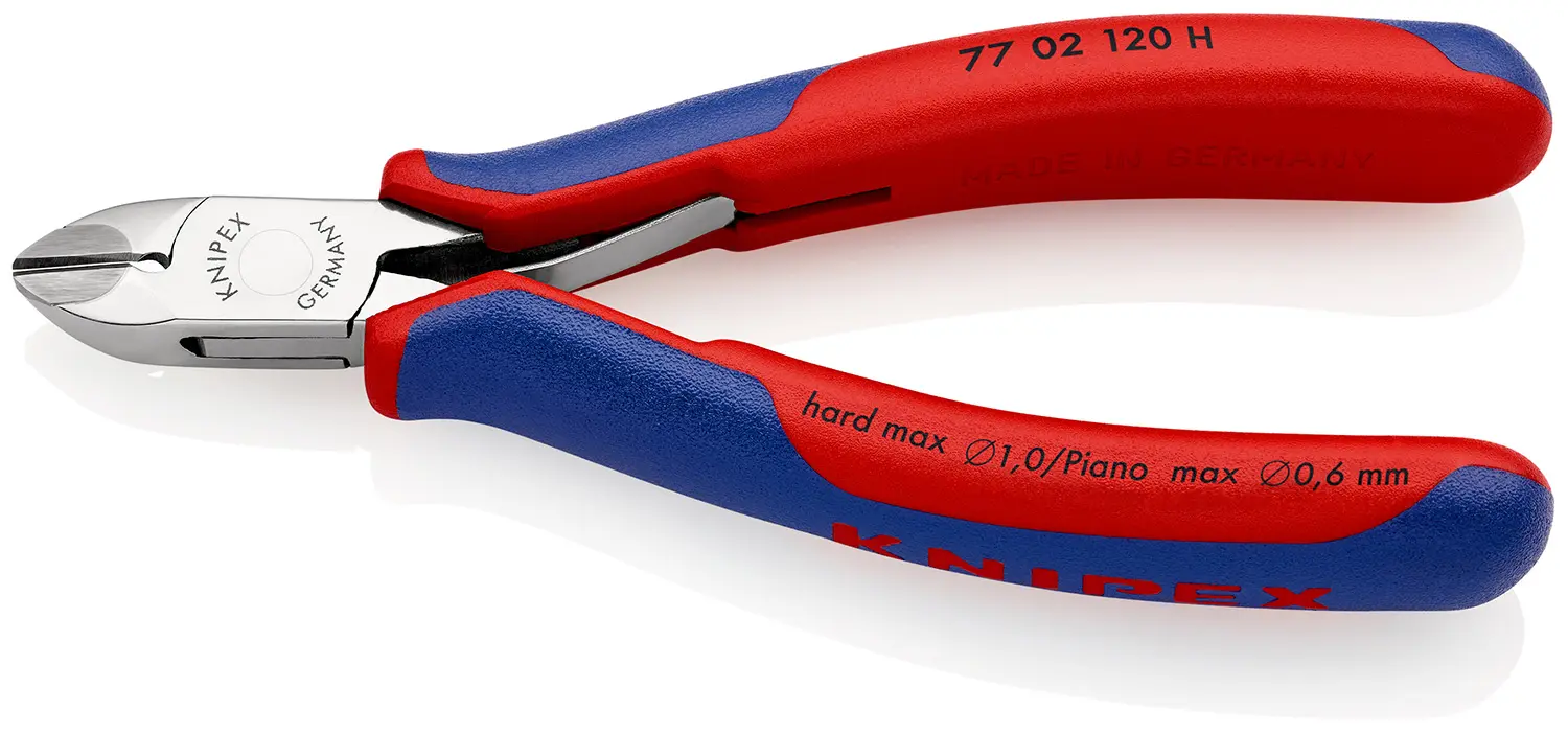 Knipex Knipex Mit abgeflachter Kante Seitenschneider Schließer (NO) 120 mm / Backen 14mm, Schneidleistung 2 mm