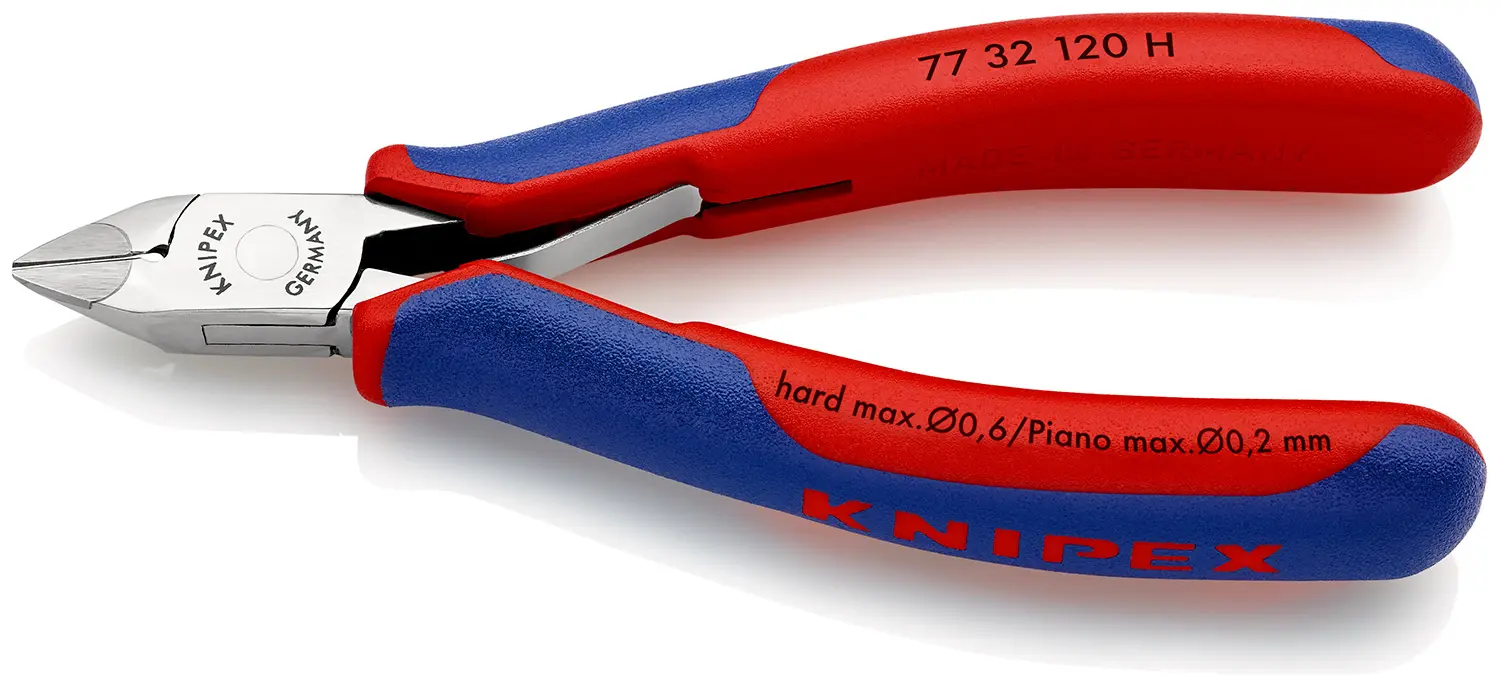 Produktfoto 1 von Knipex Knipex Kleine Fase Seitenschneider Schließer (NO) 120 mm / Backen 14mm, Schneidleistung 1.6 mm