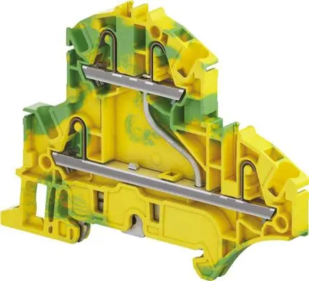 Produktfoto 1 von Entrelec ZK2.5 DIN-Tragschiene 2 Gelb, Grün, 2.5mm², 800V Klemme