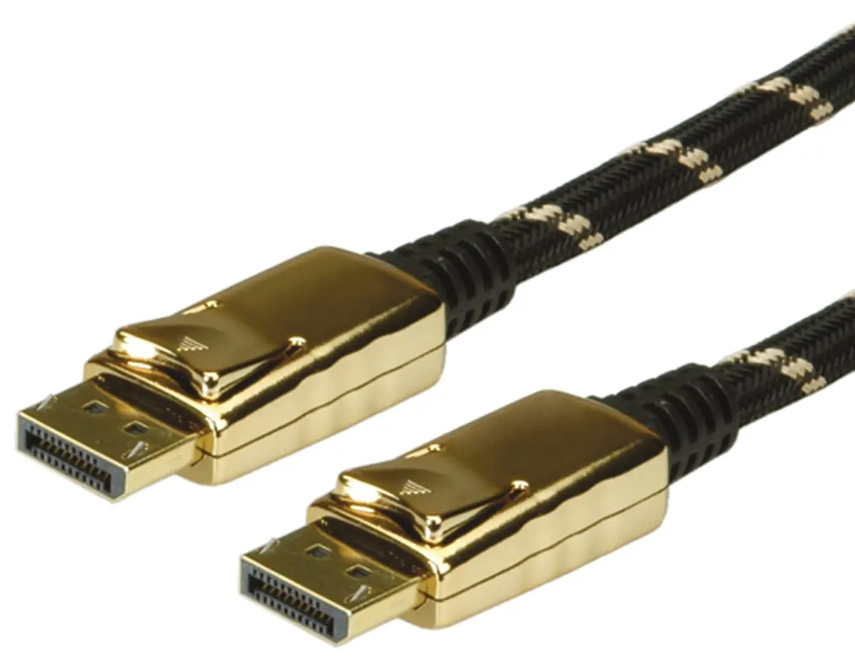 Produktfoto 1 von Roline, Stecker Gold DisplayPort-Kabel A DisplayPort B DisplayPort - Stecker, 5 m Polyvinylchlorid