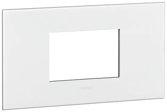Produktfoto 1 von Legrand Lichtschalterabdeckung Weiß Polycarbonat 2 Ausbrüche H. 157 mm B. 92 mm