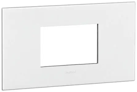 Produktfoto 1 von Legrand Lichtschalterabdeckung Weiß Polycarbonat 2 Ausbrüche H. 157 mm B. 92mm