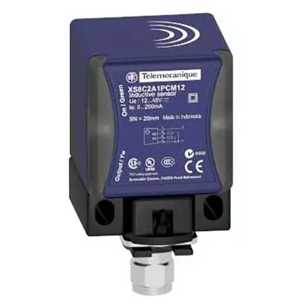 Produktfoto 1 von Telemecanique Sensors XS Induktiver Näherungssensor, Kubisch 4 bis 20 mA / 4mA 25 mm, IP65, IP69K, IP67 24 V dc