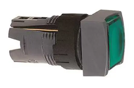 Produktfoto 1 von Schneider Electric Harmony XB6 Kappe Ø 16 mm, Grün Tastend Vierkant Vierkant Kunststoff, IP65