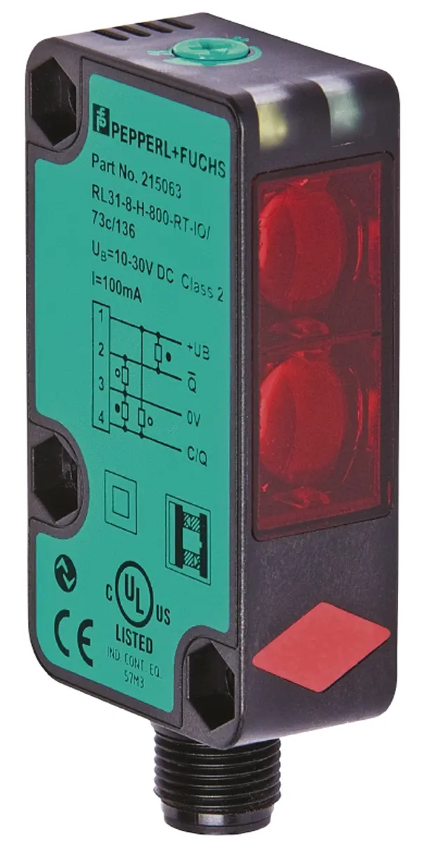 Produktfoto 1 von Pepperl + Fuchs Kubisch Optischer Sensor, Reflektierend, Bereich 9 m, Gegentakt Ausgang, 4-poliger M12-Steckverbinder