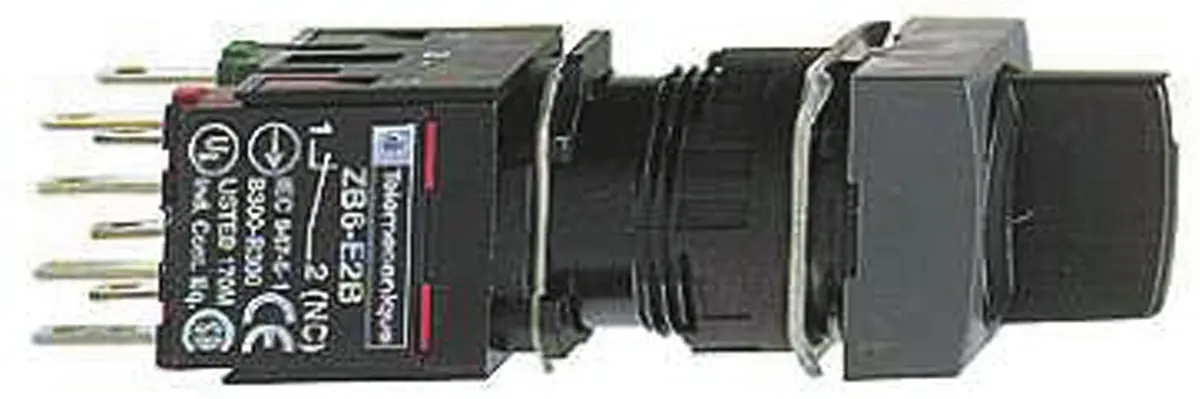 Produktfoto 1 von Schneider Electric Harmony XB6 Wahlschalter 3-Stufen Griff, Rastung IP65 Wurfwinkel 60 °