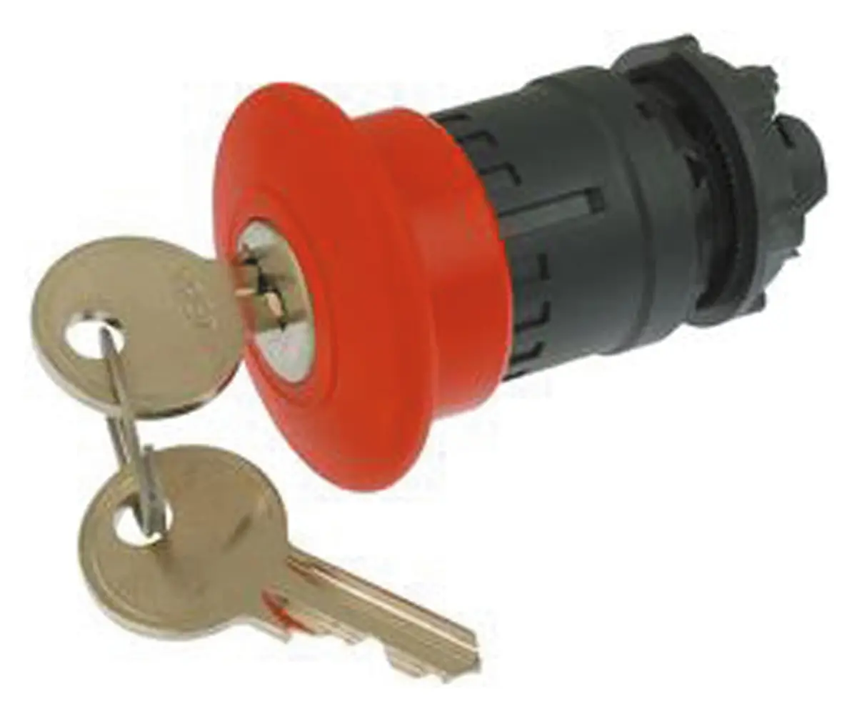 Produktfoto 1 von Schneider Electric Harmony XB5 Not-Aus-Schalter, 22mm, Schlüsselentriegelung, Pilz, Kunststoff
