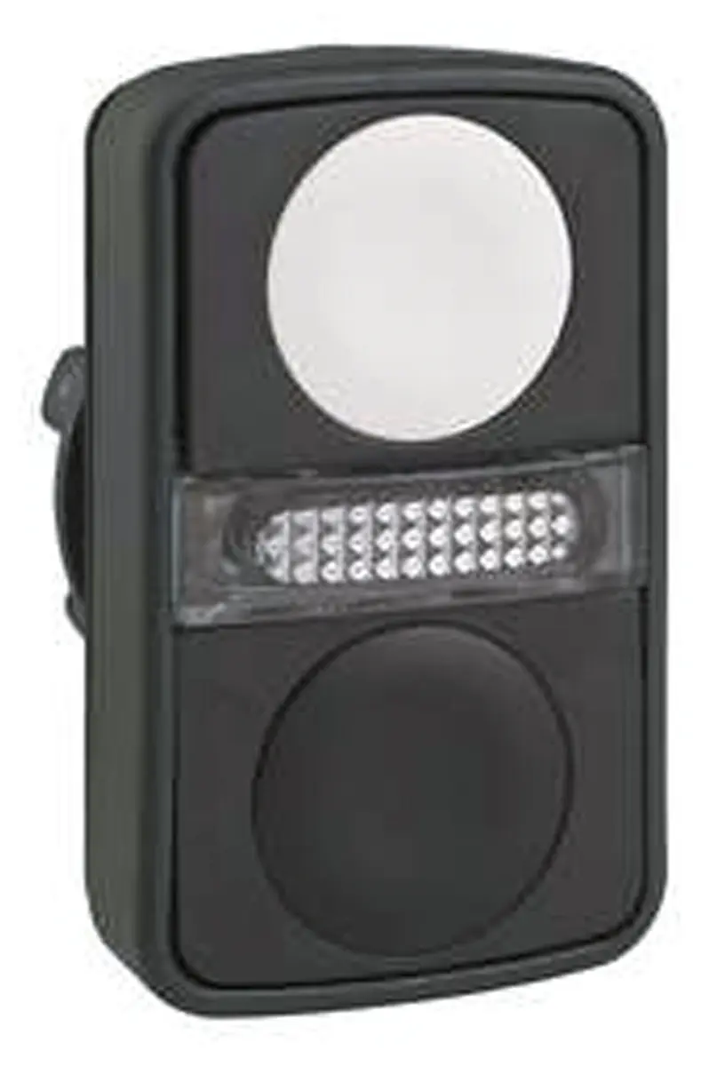 Schneider Electric Harmony XB5 Drucktastenkopf Ø 22 mm, Weiß, Schwarz Tastend Rechteckig Rechteckig Kunststoff, IP66