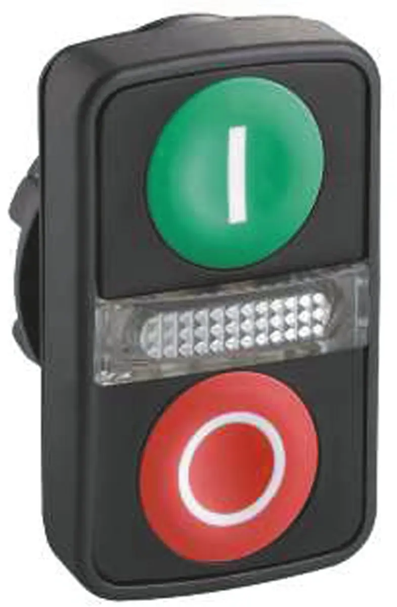 Produktfoto 1 von Schneider Electric Harmony Kappe Ø 22 mm, Schwarz, Weiß Tastend Rechteckig Glatt Kunststoff, IP66