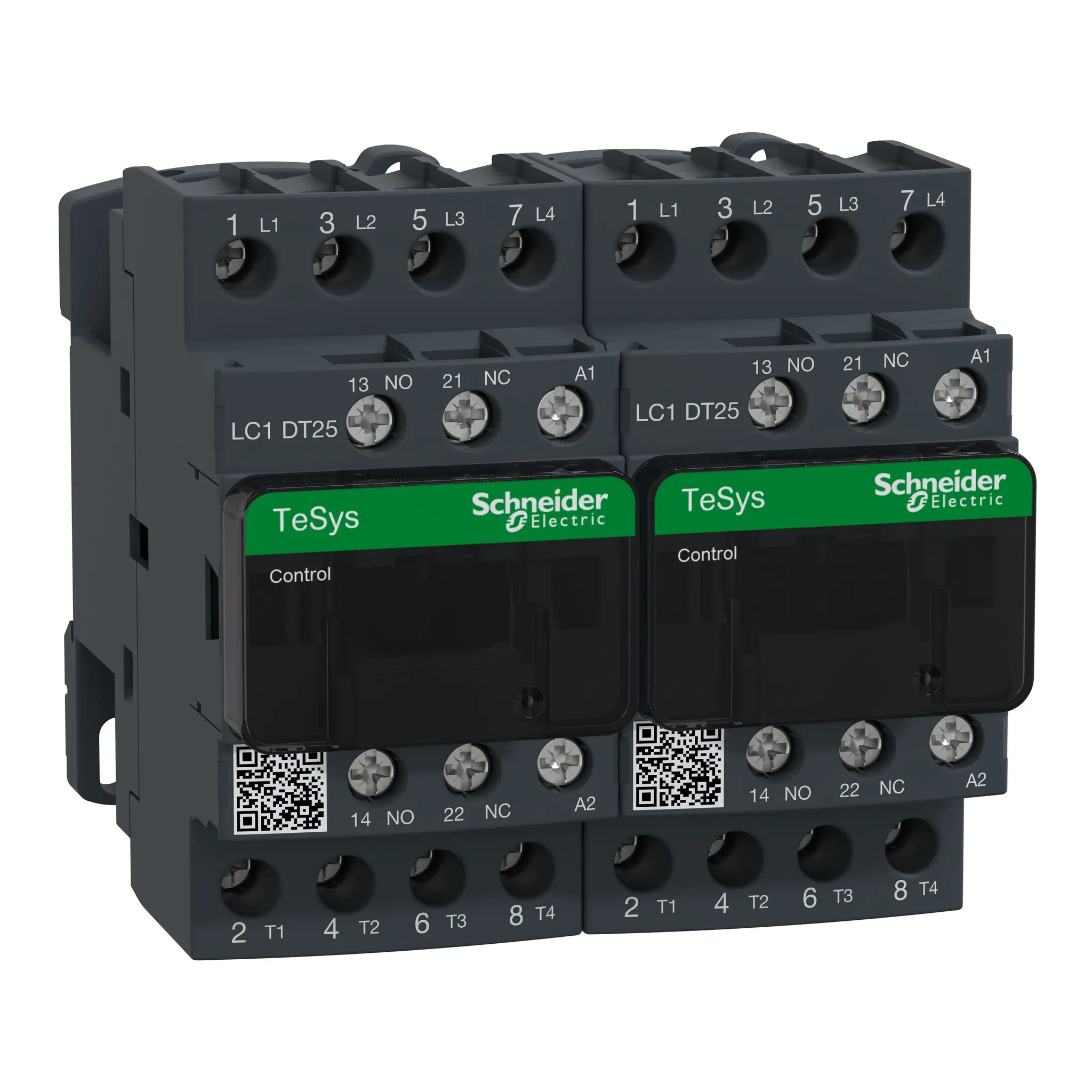 Produktfoto 1 von Schneider Electric LC2D Wendeschütz 120 V ac-Spule, 4-polig, 690V ac / 25 A 120 V ac 50/60 Hz 4 Schließer Umkehrend